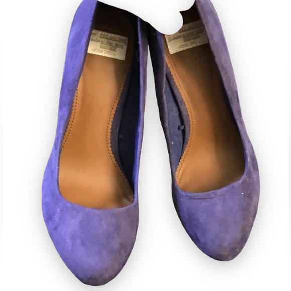 Purple suede heel pumps size 6 - Picture 4 of 4